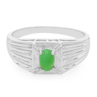 Anello da uomo in argento con Crisoprasio Imperiale