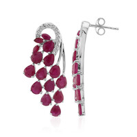 Orecchini in argento con Rubino