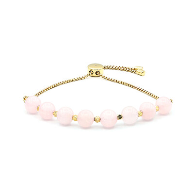 Bracciale in argento con Quarzo Rosa