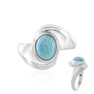 Anello in argento con Larimar