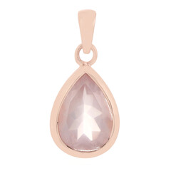 Ciondolo in argento con Quarzo Rosa