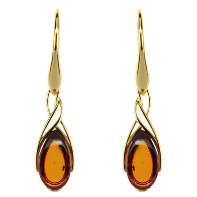 Orecchini in argento con Ambra Baltica (dagen)