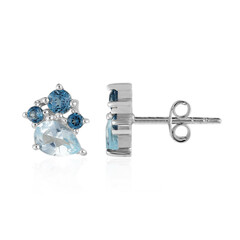 Orecchini in argento con Topazio Blu Cielo