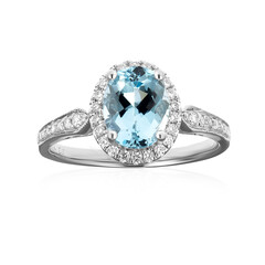 Anello in oro con Acquamarina Brasiliana AAA (CIRARI)