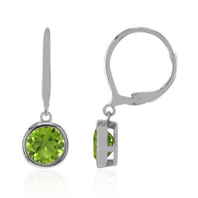 Orecchini in argento con Peridoto della Birmania