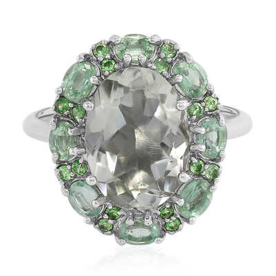 Anello in argento con Ametista Verde