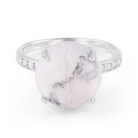 Anello in argento con Howlite