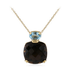 Collana in argento con Quarzo Fumè