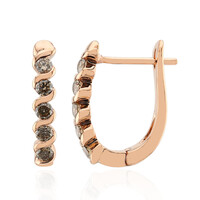 Orecchini in oro con Diamante Rose de France SI1 di Argyle