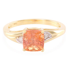 Anello in oro con Topazio Imperiale AAA