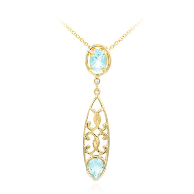Collana in argento con Topazio Blu Cielo