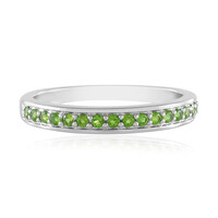 Anello in argento con Diopside Russo