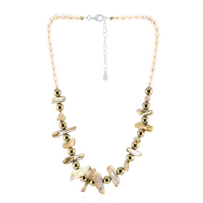 Collana in argento con Perla Keshi (TPC)