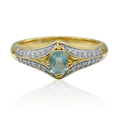 Anello in oro con Grandidierite (AMAYANI)