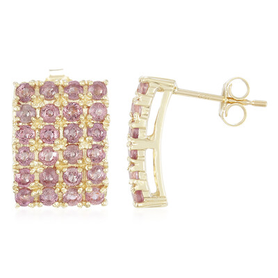Orecchini in oro con Zaffiro Padparadscha (non riscaldato) (AMAYANI)