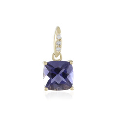 Ciondolo in oro con Iolite del Madagascar