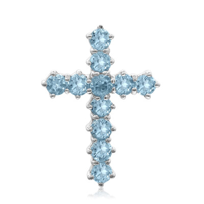 Ciondolo in argento con Topazio Blu Svizzero