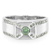 Anello da uomo in argento con Diamante Fancy