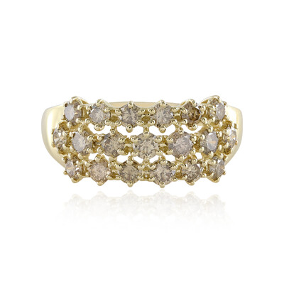 Anello in oro con Diamante Champagne I2 (de Melo)