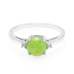 Anello in argento con Crisoprasio Imperiale