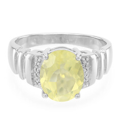 Anello da uomo in argento con Quarzo Ouro Verde
