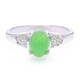 Anello in argento con Crisoprasio Imperiale