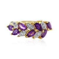 Anello in argento con Ametista Zambiana