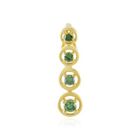 Ciondolo in argento con Diamante Verde I4