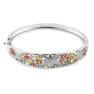 Bracciale in argento con Zaffiro Fancy