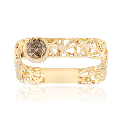 Anello in oro con Diamante Champagne I2 (Ornaments by de Melo)
