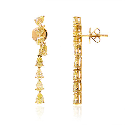 Orecchini in oro con Diamante Giallo SI1 (de Melo)