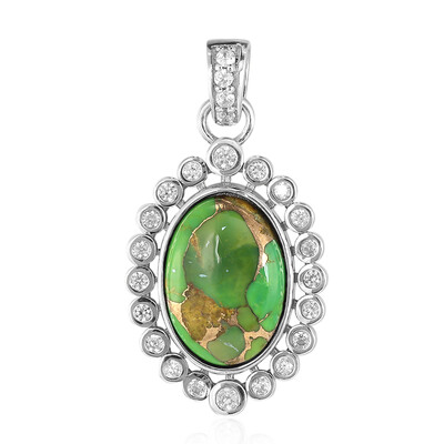 Ciondolo in argento con Turchese Kingman Mohave Verde