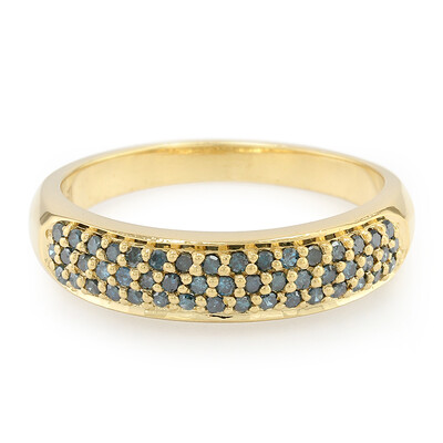 Anello placcato in oro con Diamante Fancy