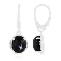 Orecchini in argento con Diopside Stellato d'India