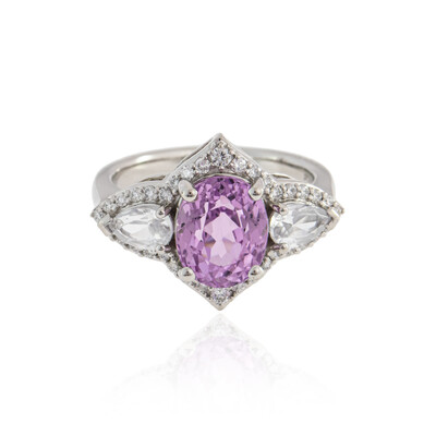 Anello in platino con Kunzite Brasiliana