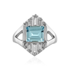 Anello in argento con Topazio Blu Cielo