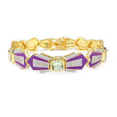 Bracciale in argento con Ametista Verde