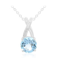 Collana in argento con Topazio Blu Cielo