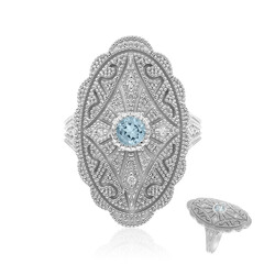 Anello in argento con Topazio Blu Cielo
