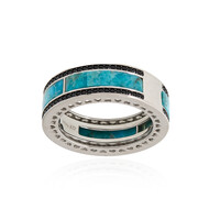 Anello in argento con Turchese Kingman Mohave Blu (Faszination Türkis)