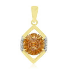 Ciondolo in oro con Quarzo Arancione (Glenn Lehrer)
