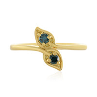 Anello in argento con Diamante Blu I3