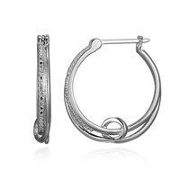 Orecchini in argento con Diamante I3 (I)