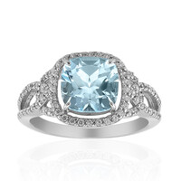 Anello in argento con Topazio Blu Cielo