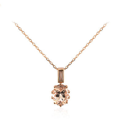 Collana in oro con Morganite AAA