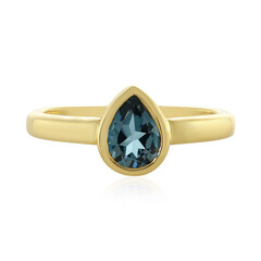 Anello in argento con Topazio Blu Londra