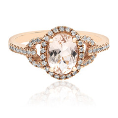 Anello in oro con Morganite AAA