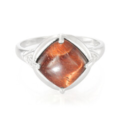 Anello in argento con Occhio di Tigre Rosso
