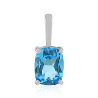 Ciondolo in argento con Topazio Blu Svizzero