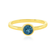 Anello in argento con Topazio Blu Londra